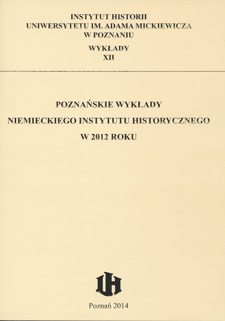 Poznańskie wykłady Niemieckiego Instytutu Historycznego w 2012 roku